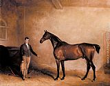 Mr. C. N. Hogg's Claxton and a Groom in a Stable by John Ferneley Snr